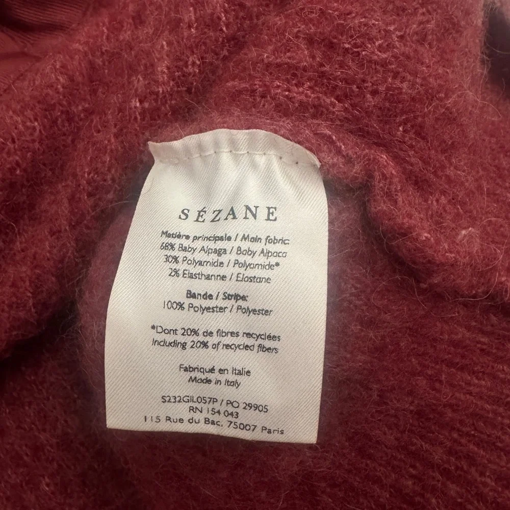 Sezane OTHELLO CARDIGAN sweater rosewood XXS / New with tag - Picture 9 of 10